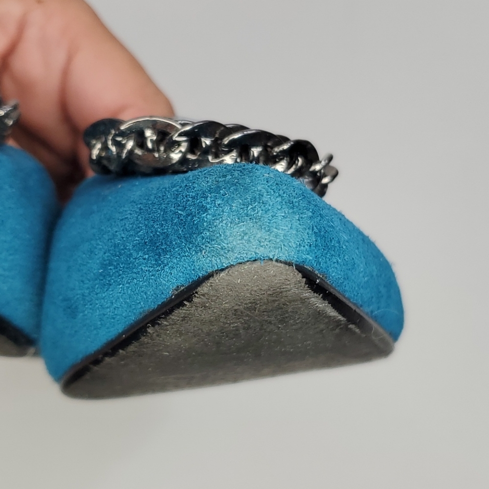 Fergie pointed toe blue suede Flats size 6 - Picture 12 of 16